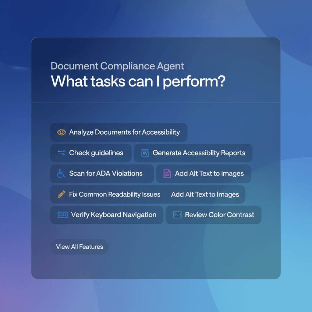 Dashboard showing accessibility risk across school documents